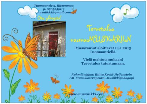 Tervetuloa vauvamuskariin 2015